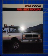 1988 Dodge Ram Pickup Truck Brochure D100 D150 D250 D350 W100 W250 W350