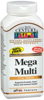 21st Century Mega Multi For Men Tablets 90 EA