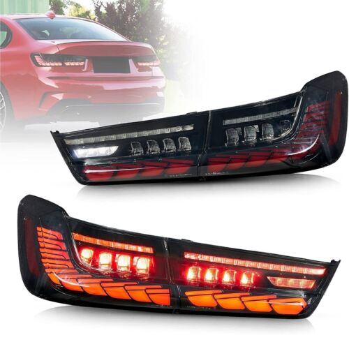 VLAND GTS SMOKED LED Tail Lights W/Animation For BMW3 G20 G80 M3 330i 340i 19-22 - Picture 1 of 12