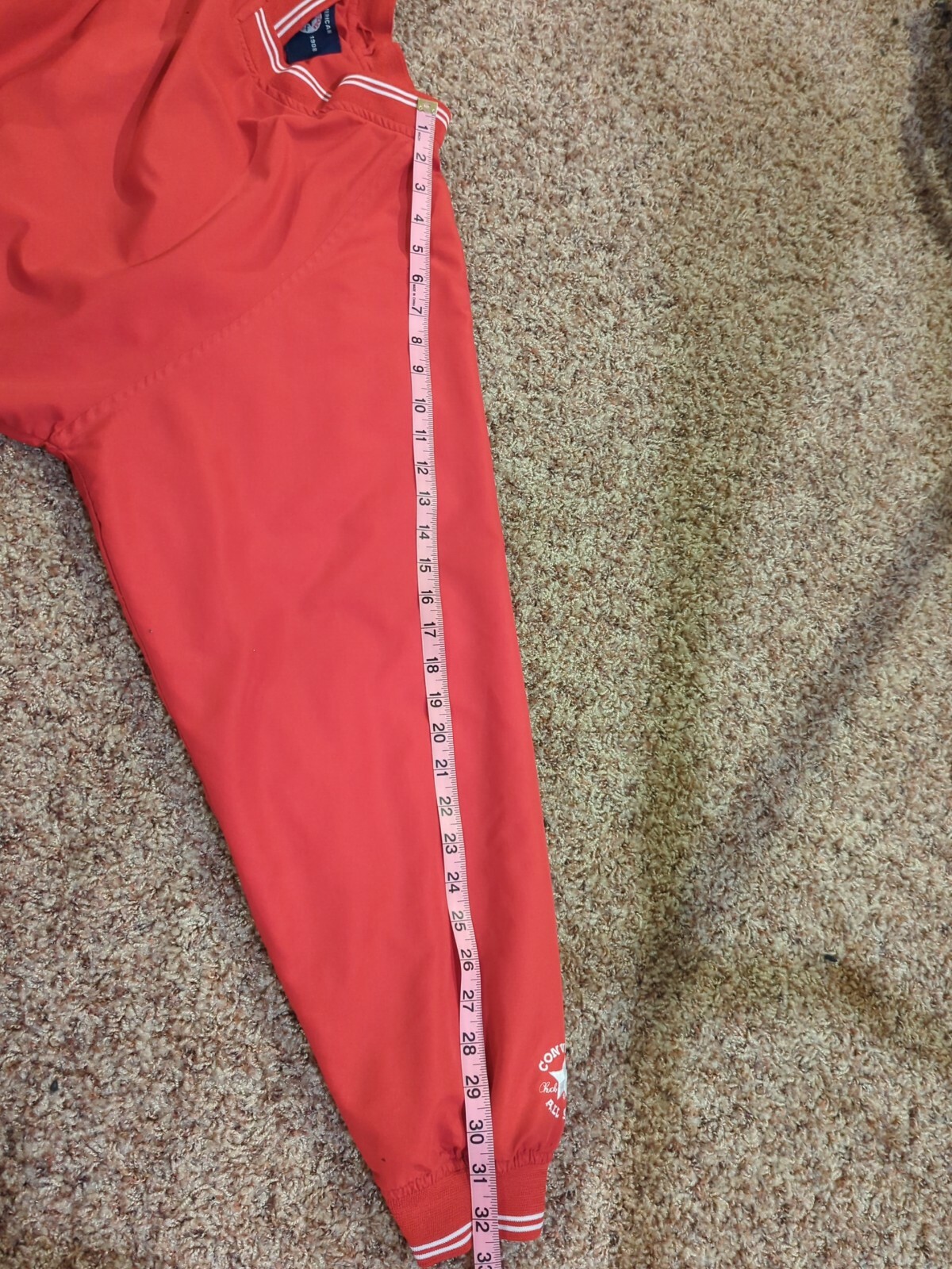Vintage Converse Pullover Lined Red Windbreaker J… - image 11
