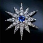 Brooch Pin 14K White Gold Plated 2.30Ct Round Cut Real Moissanite Beauty Antique