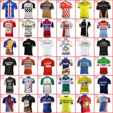 Multi Classic Men Retro Team Cycling Jersey Breathable Racing Shirt Bicycle Tops