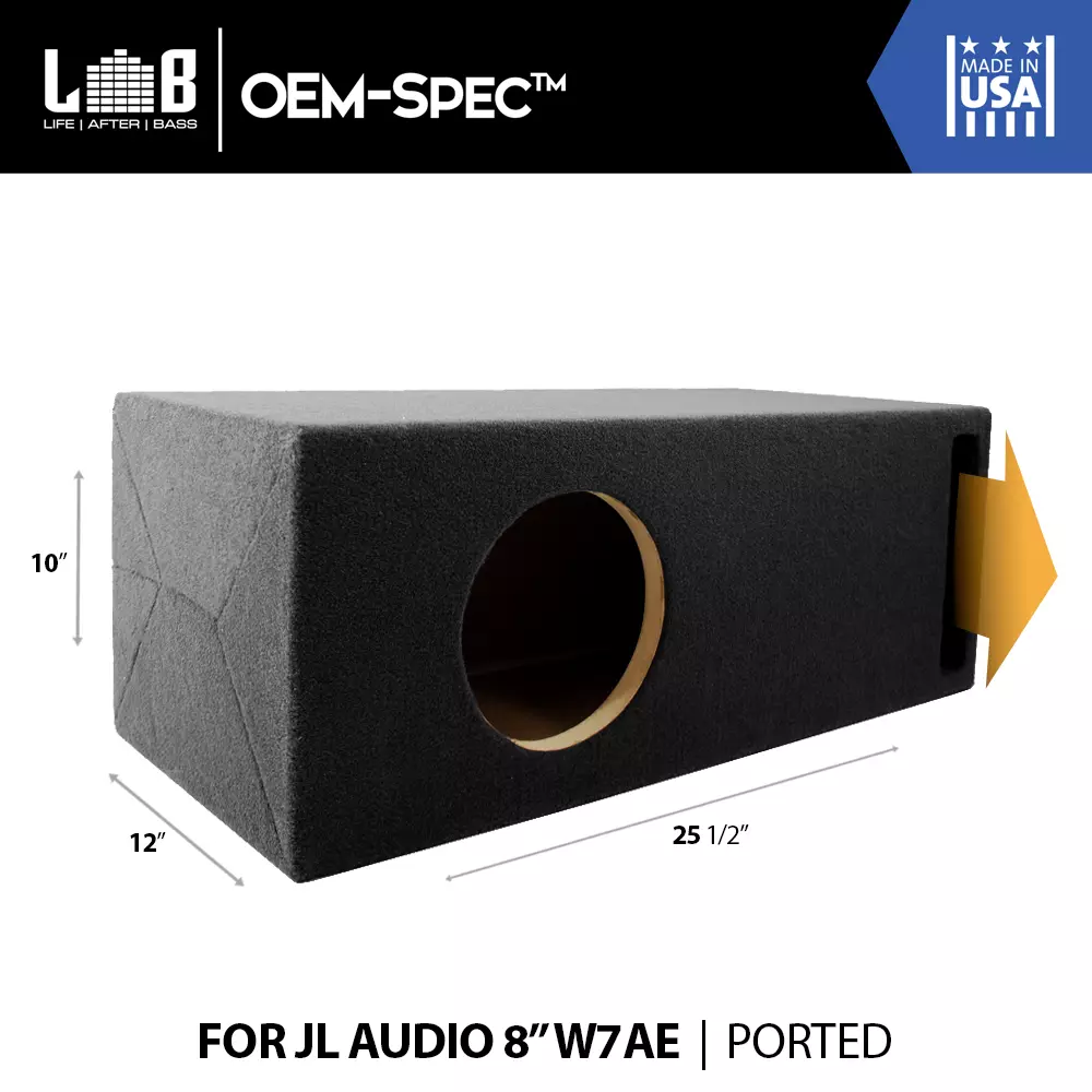 1.00 ft³ @ 34.33Hz Ported Enclosure Box for JL Audio 8 W7 (8W7 AE) Sub  Woofer – LifeAfterBass