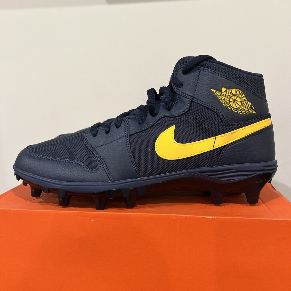 Mid Michigan Jordan Navy Blue And Yellow Size 12 Nike Jordan TD