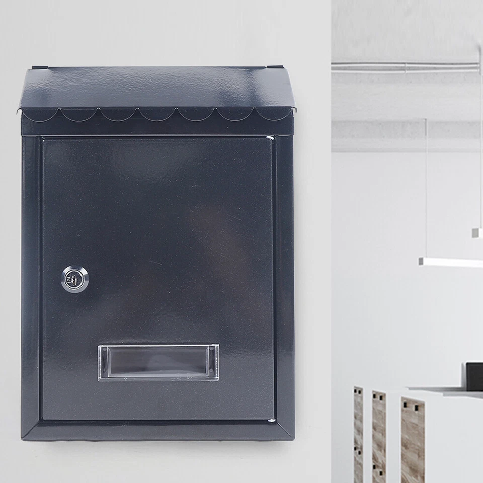 Modern Outdoor Waterproof Extra Large Drop Box Wall Mounted Mailbox with 2 keys - Image 2 of 4