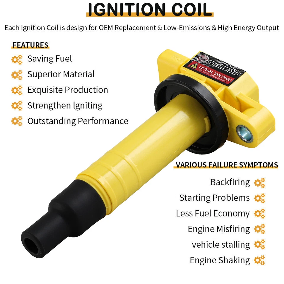 4X Bobinas de encendido y bujías para 2004 2005 2006 Scion xA xB 1,5 L L4 UF316 NUEVO Foto 2 de 4