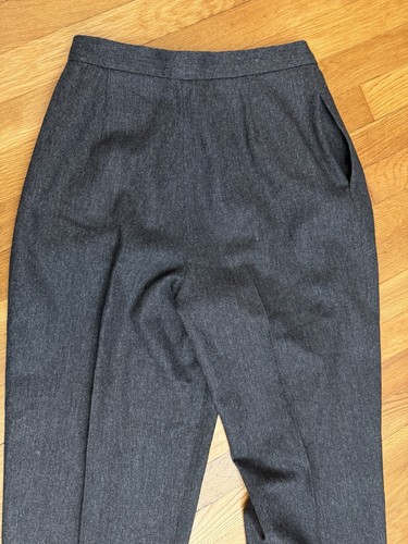 Vintage JH Collectibles Pure Wool Trousers Gray High Waist Classic Sz 12 USA - Picture 13 of 13