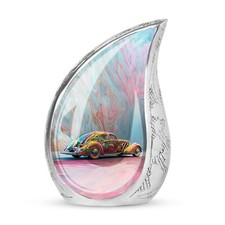 Psychedelic Classic Ride Cremation Urn - Funeral Urn For Ashes - Decorative Urn