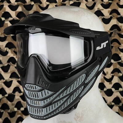 NEW JT Flex 8 Paintball Mask - Black/Grey - Clear