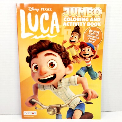 Disney Pixar Luca Jumbo Coloring & Activity Book with Stand Up Character 64 pgs