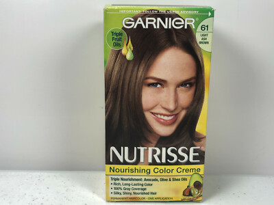 Garnier Nutrisse Nourishing Color Creme Haircolor - 61 Light Ash Brown (x1)