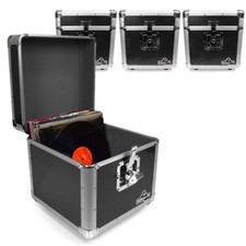 Gorilla LP100 12" LP Vinyl Record Box DJ Storage Carry Case (Carbon Black) x4