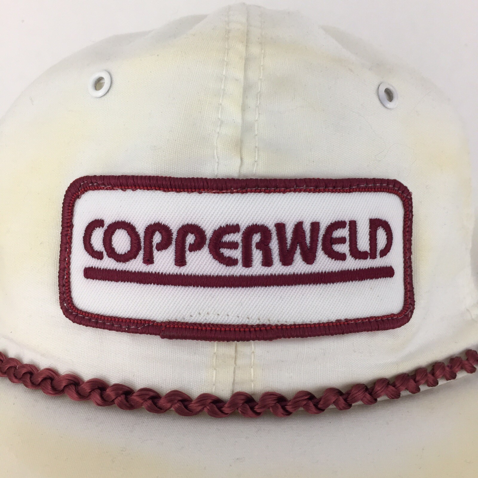 Vtg Copperweld Patch Hat Spell Out Script Logo Ma… - image 12
