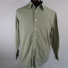 Eddie Bauer Shirt Mens Small Wrinkle Resistant Button Up Green Check Long Sleeve