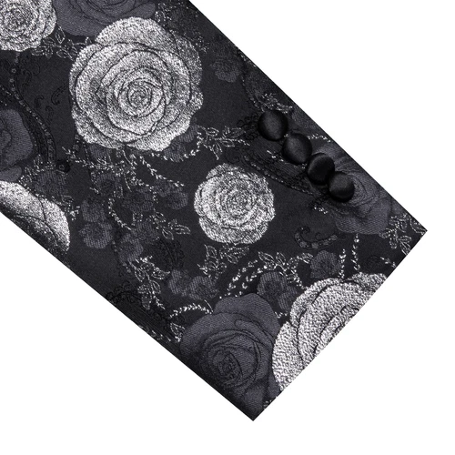 Para Hombres Floral Esmoquin Cena Chaqueta Calce Regular Chal Solapa Paisley Baile de graduación Fiesta Traje - Imagen 128 de 236