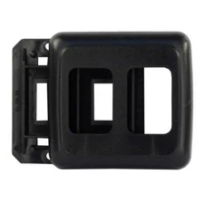 12315 Black Double Switch Base and Face Plate Durable and Easy to Install