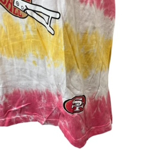 NEW SAN Francisco 49ers T-shirt Women’s XL Tie Dye Pink & Yellow NWT - Picture 10 of 10