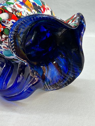 Vintage Murano Millefiori Pitcher Multicolor Hand Blown Italian Art Glass - Picture 5 of 7