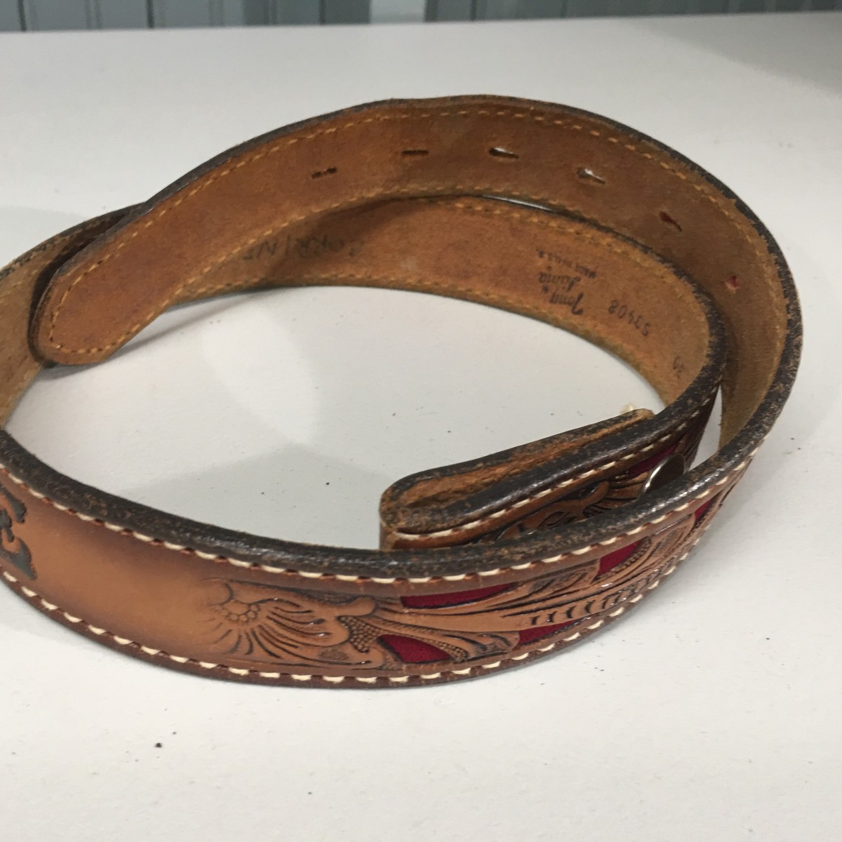 Western Leather Tony Lama Etched CORRINE Personalized Womens