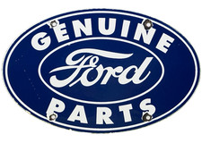 Vintage Ford Motors Porcelain Sign Gas Station Pump Plate Dealership Chevrolet