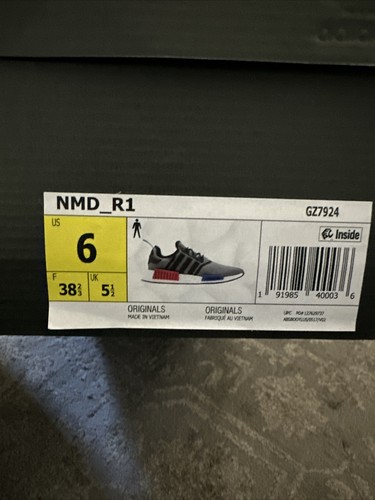 adidas Originals NMD_R1 Shoes Men's size US 6- Grey Four/Core Black/Cloud White - 第 8/8 張圖片