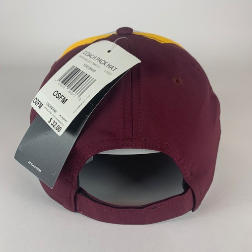 Arizona State Sun Devils NCAA Adidas Maroon Gold White Strapback Hat New - Picture 3 of 5