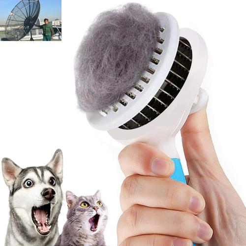 Skyauks selbstreinigende Haustierbürste für Hunde & Katzen - Schuppen- & Pflegewerkzeug - Bild 10 von 10
