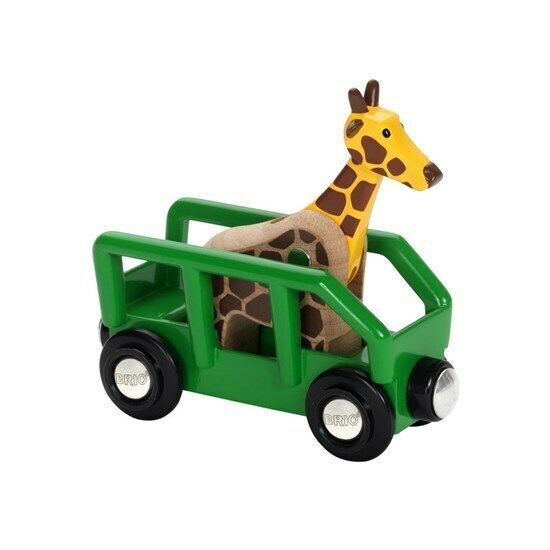 BRIO Safari Wagon and Giraffe 33724 Carriage for Wooden Railway