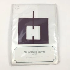 Gracious Home Italian Luxury Euro Sham White Satin Cotton 27 x 27 inch