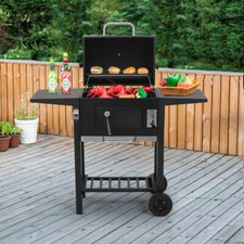 Outdoor BBQ Barbecue Grill Trolley Barbecue Patio Outdoor Garden Heating Smoker