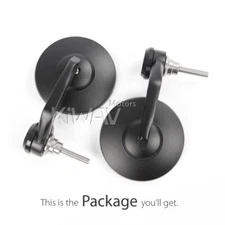 KiWAV Motorcycle Bar End Mirrors Bob Black Anti-Glare for Indian Scout Bobber