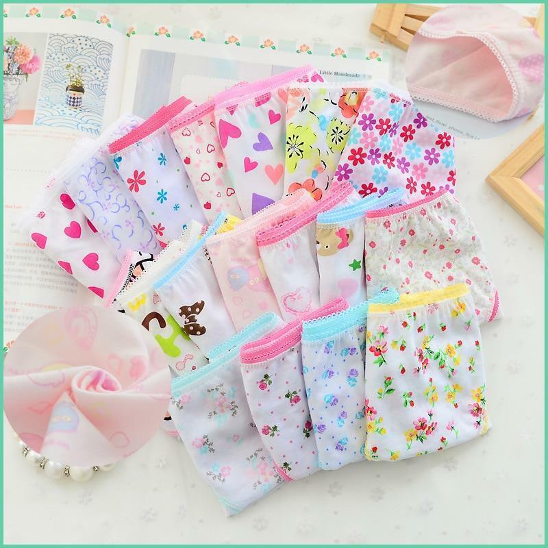 12p Ropa Interior Para Niñas Ninas Pantalones De Algodon Bragas Calzones