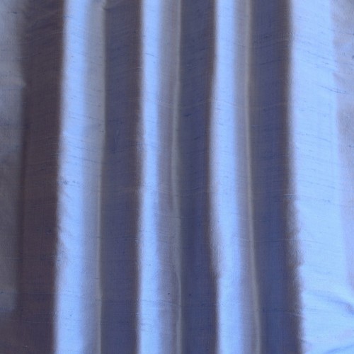 Iridescent Cornflower Blue Dupioni 100% Silk Fabric 44" W, By the Yard (S-207) - Picture 4 of 4