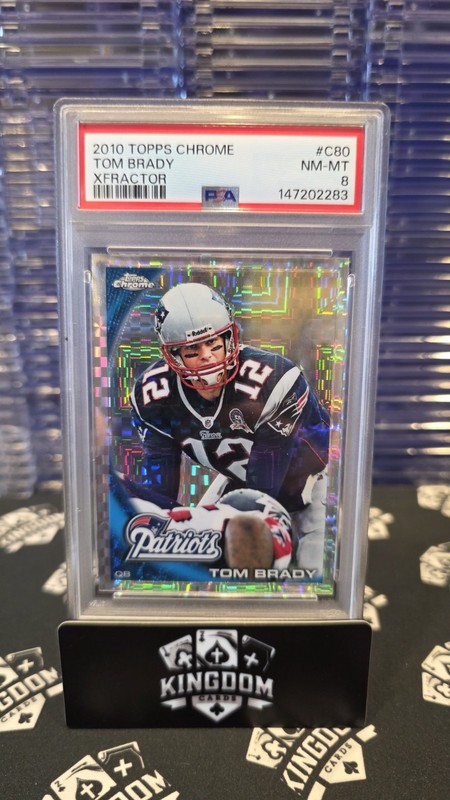 Tom Brady X-Fractor #C80 PSA 8 NM-MT Patriots GOAT 2010 Topps Chrome
