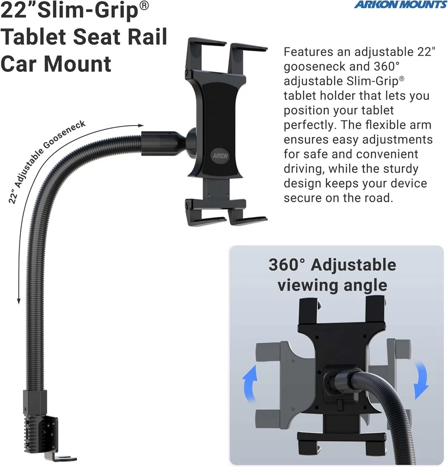 ARKON Mounts - Car Tablet Mount with 22-inch Arm and Seat Rail other  - Image 3 of 4