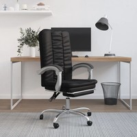 BüRostuhl Mit Liegefunktion Schwarz Kunstleder Ergonomisch HöHenverstellbar