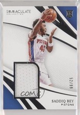 2020 Panini Immaculate Remarkable Rookie Jerseys 52/99 Saddiq Bey #RRJ-SQB 02ez