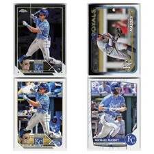 Michael Massey Rookie Lot 4 Baseball Cards 2023 Topps Chrome Kansas City Royals