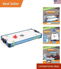 Portable Electric Air Hockey Table for Endless Fun - Includes 2 Pushers  Pucks