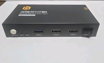 Greathtek Dp KVM Switch 2 IN 1 OUT 4K @60Hz With USB 3.0 GHT-S7226P NEW