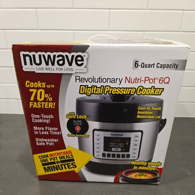 #ad #ad NuWave Nutri Pot 6qt 33101 Digital 6 Quart Electric Pressure Cooker NEW $109.99