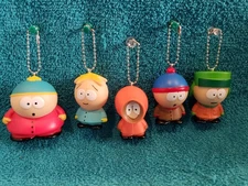Set of 5 Christmas Ornaments - South Park - Cartman,  Kenny, Butters, Etc
