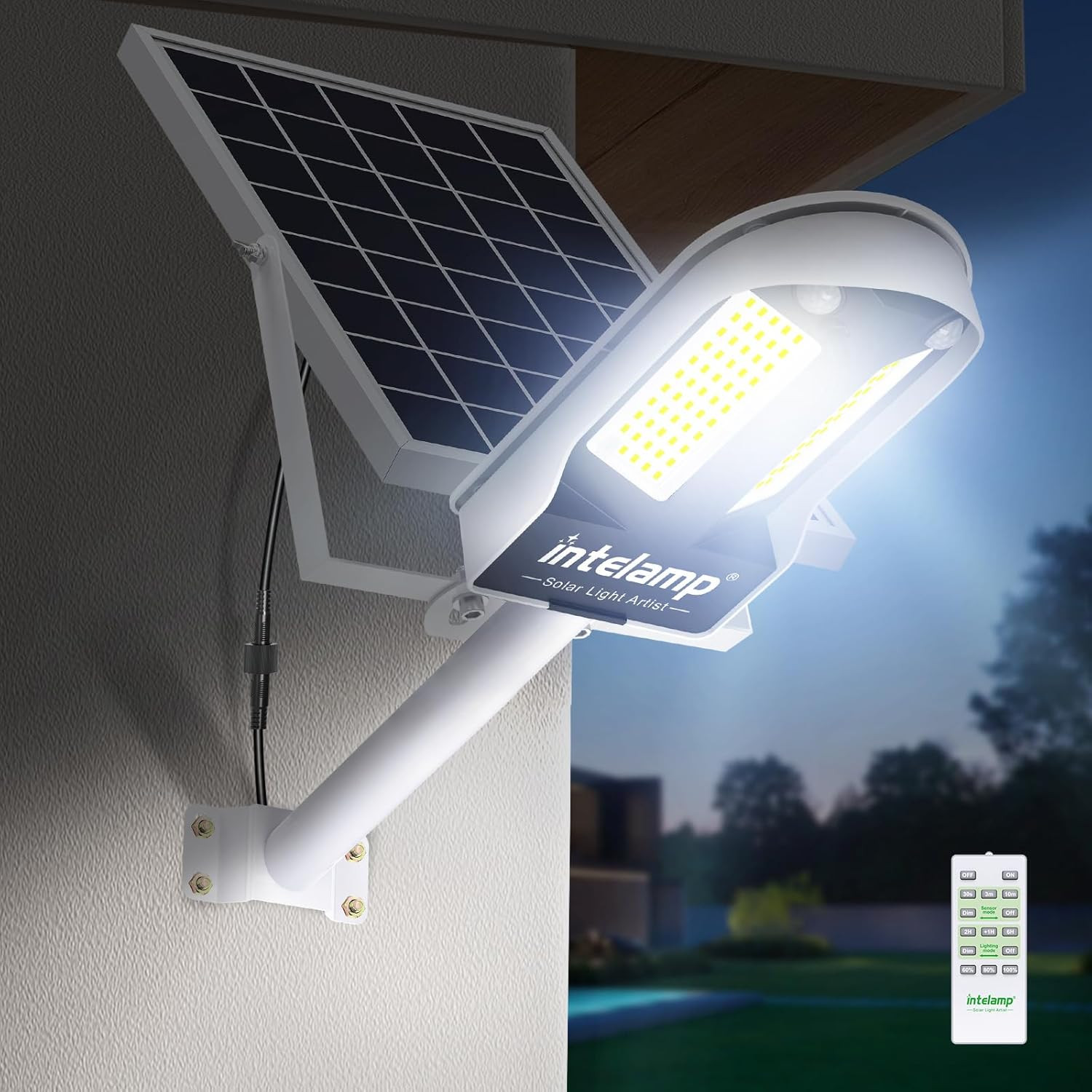 Lampione Solare LED 12500mAh: Giardino Sicuro e Luminoso