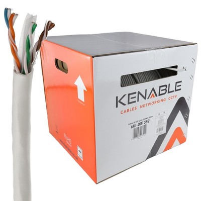 305m Netzwerk Cat6 Ethernet U/UTP Innenkabel massiv KUPFER Rolle BOX
