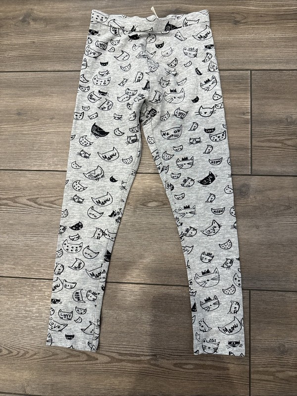 Girls Gray Cat Leggings - Zara Girls - Size 6