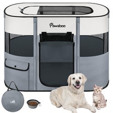 Dog Playpen, Portable Pet Playpen Cat PlayPens,600D Oxford Dog Kennel Tent Crate