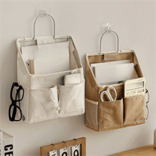 Cotton Linen Wall Hanging Storage Basket Snack Miscellaneous Goods Organizer