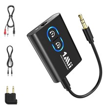 1Mii ML300 Bluetooth 5.3 Transmitter Adapter, Bluetooth Supports 2 Headphones