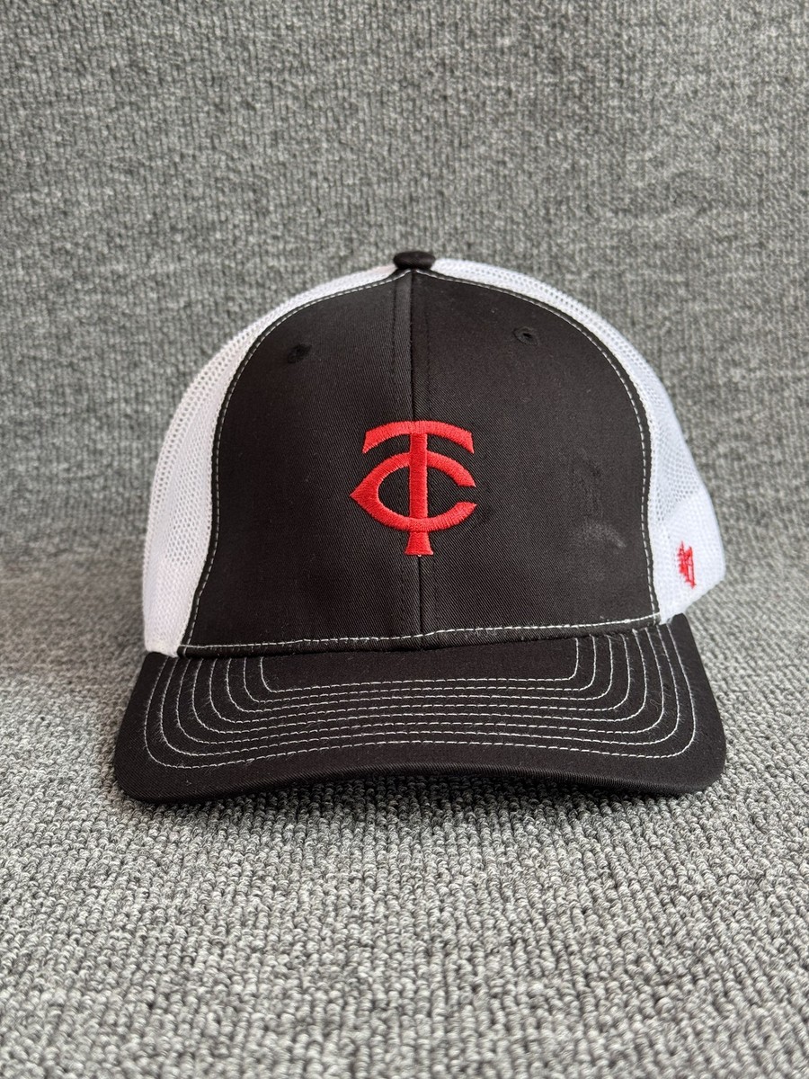 '47 Brand Minnesota Twins MLB Trucker Snapback Hat Black White Red