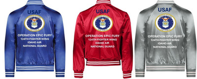 USAF* 124TH FIGHTER WING*OPERATION EPIC FURY *SATIN JACKET*USAF OFFICIAL LICENSE
